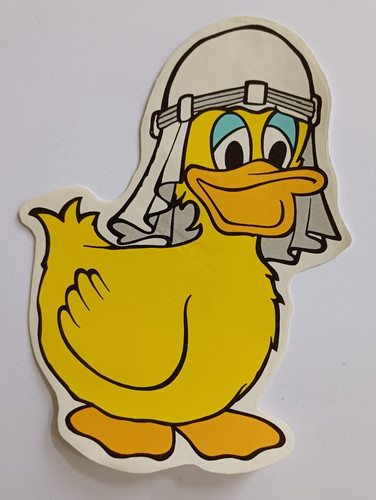 Vintage aufkleber ente mit - ente,