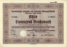 Kurmärkische Zellwolle und Zellulose Aktiengesellschaft Wittenberge/ Potsdam