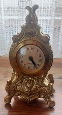 Tischuhr Buffetuhr aus Messing im Barockstil von Mercedes mechanisch