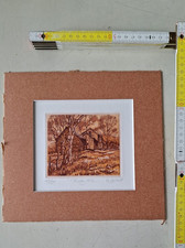 Radierung Druck Landschaft