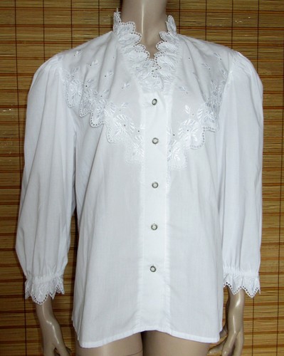 Weisse trachtenbluse spitze - trachtenbluse,