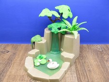 Wasserfall Schwan Frosch Baum