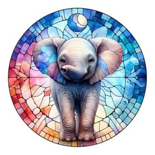 10x sticker elephant stained