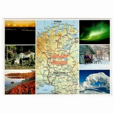 AK Lappland, Finnland, Norwegen, Nordkapp u. Arctic Circle, Landkarte, MAP