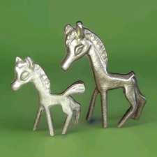 2  Bronzefiguren PFERDE Herta