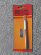 KWB Graphik-Messer Griff  Alu mit 10 Stahl Ersatz-Klingen  44 x 6 mm beidseitig