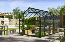 Gewächshaus Vitavia Treibhaus Dione 11500, smaragd, ESG-Glas mit Fundament