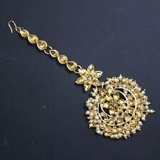 Kundan Tikka indische Frauen Schmuck Geschenk ethnische Kleidung Braut Maang ...