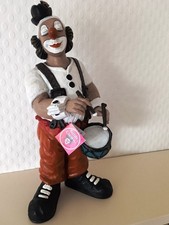Gilde Clown "Der Trommler"  von 1987 - NEUWERTIG - 35 cm groß - Gießharz