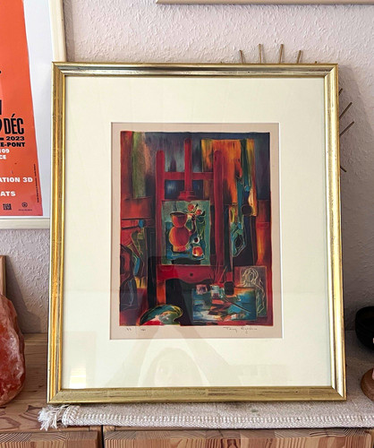 Abstrakter kunstdruck gerahmt - abstrakter,