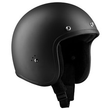 Bandit Helmets Jethelm schwarz-matt Fiberglas Motorradhelm Klickverschluß leicht