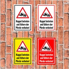 Schild koppel betreten und - schild,