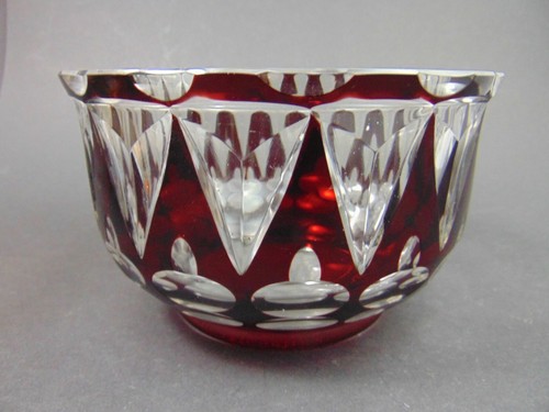 Schale rotes überfangglas - schale,