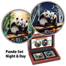 Silbermünzen Panda Night &