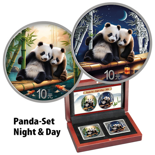 Silbermünzen panda night - silbermünzen,