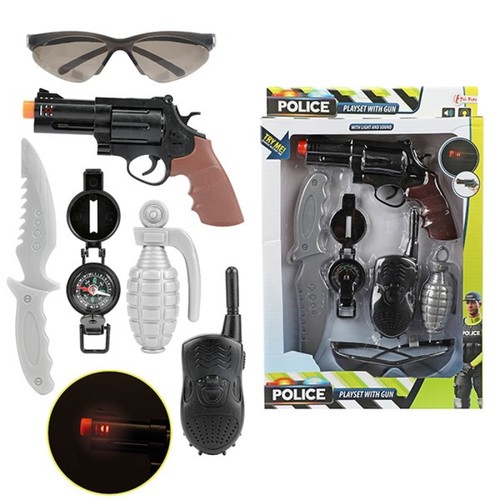 Polizei set mit ausrüstung - polizei-set,