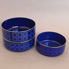 Silit Emaille Schalen 1x klein 2x groß Schüsseln blau Vintage 70er