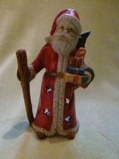 Keramik Windlicht Weihnachtsmann 16 cm Teelichthalter Weihnachten Dekoration