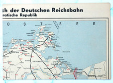 Deutsche Reichsbahn - Fahrplan - Übersichtskarte zum Kursbuch Sommer 1968
