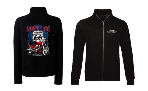 Sweatshirtjacke schwarz biker - ,