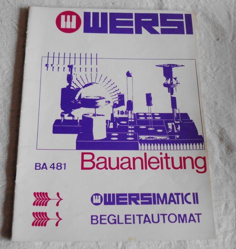 Wersi bauanleitung wersimatic - wersi,