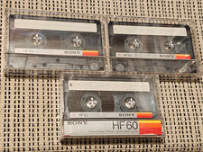 3x Sony HF 60 alte Version *UNBESCHRIFTET* Leerkassette Mc Tape