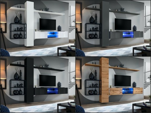 Anbauwand wohnwand schrankwand - wohnwand,