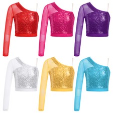 Mädchen glitzer crop top - top, mesh