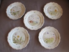 5 Rosenthal Porzellan Teller Serie Pompadour Ø16cm U.S. Zone von 1946 Top Zusta 