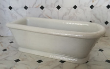 MINIATUR Badewanne Weiß Antike Bad Einrichtung aus Keramik Made in Germany