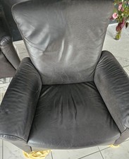 Ledersofa  3er v. Laauser und 2 Sessel