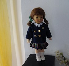 Puppenkleidung Puppen Jacke von meiner Käthe Kruse Puppe Blau mit Anstecknadel