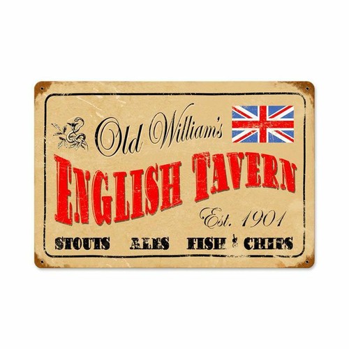 English tavern metall schild - tavern,