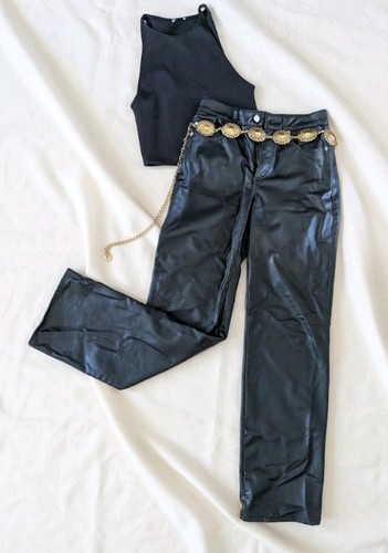 Lederhose damen schwarz - 36,