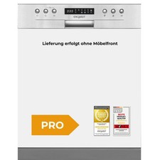 Exquisit PRO Einbaugeschirrspüler teilintegrierbar 60 cm EGSP9414-EB-030D inox 