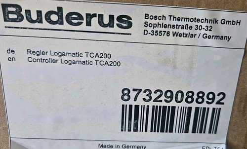 Buderus logamatic tca200 - buderus,