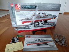 Sluban M38-B0390 Destroyer Zerstörer in OVP, 55 cm lang, Militär Schiff Baustein