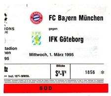 Ticket EC Bayern München - IFK Göteborg 01.03.1995