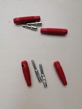 4 Stück Bananenstecker 2x Stecker Rot 2x Kupplung Rot 4mm Querloch Lötbar