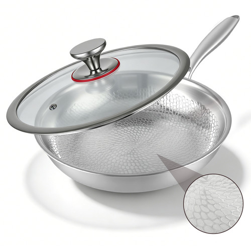 Edelstahlpfanne 22cm mit - 22cm,