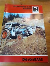 Prospekt BAAS Frontlader zum Eicher Traktor Schlepper  2 Seiten S