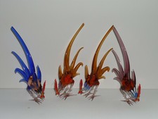Glasfiguren kampfhähne 23cm - glasfiguren,
