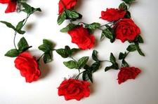 9 Blüten Rosengirlande 2,50 m