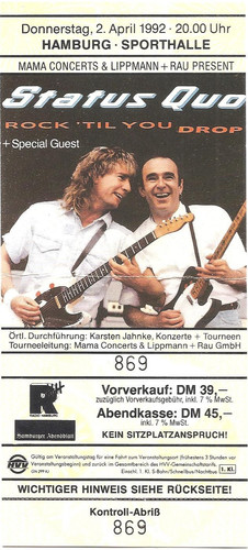 Status quo concert 1992 - quo,
