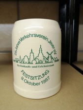 Jever Bierkrug Seidel Keramik Stein Rarität 0,5 l Verkehrsverein Jever 25 Jahre