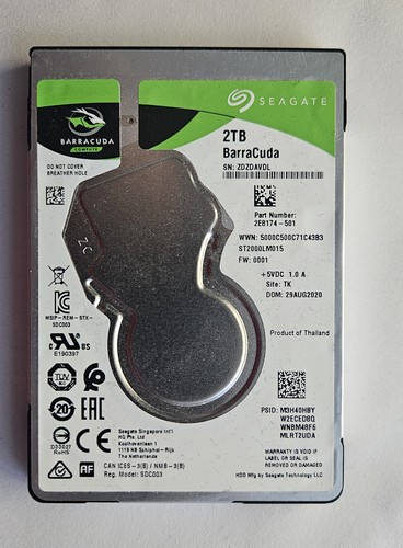 Seagate barracuda 2tb - barracuda, 2,5"