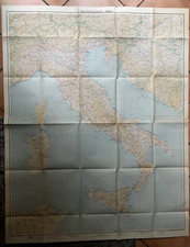 Landkarte GEA Verkehrskarte Italien, Maße 138x109 cm,  von 1942