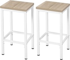 2x Barhocker Bistrohocker Trensenhocker Hochhocker Metall MDF hb390lwl-2