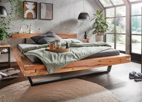 Balkenbett massivholz bett - massivholz,