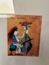 Udo Lindenberg / Print / Sie spielte Cello / gerahmt